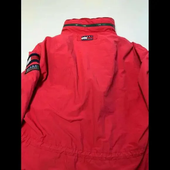 Mens TOMMY HILFIGER OUTDOORS Red Vintage Lined Jacket Sz L
